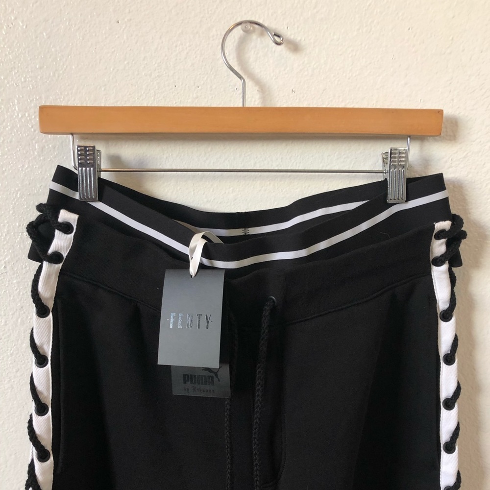 Fenty Puma Black Lace Up Sweatpants